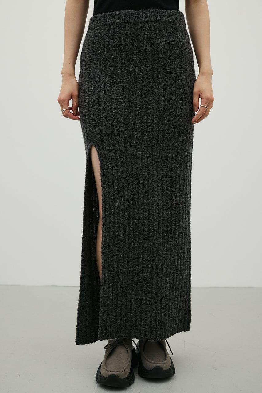サイドオープンニットスカート GRY FREE