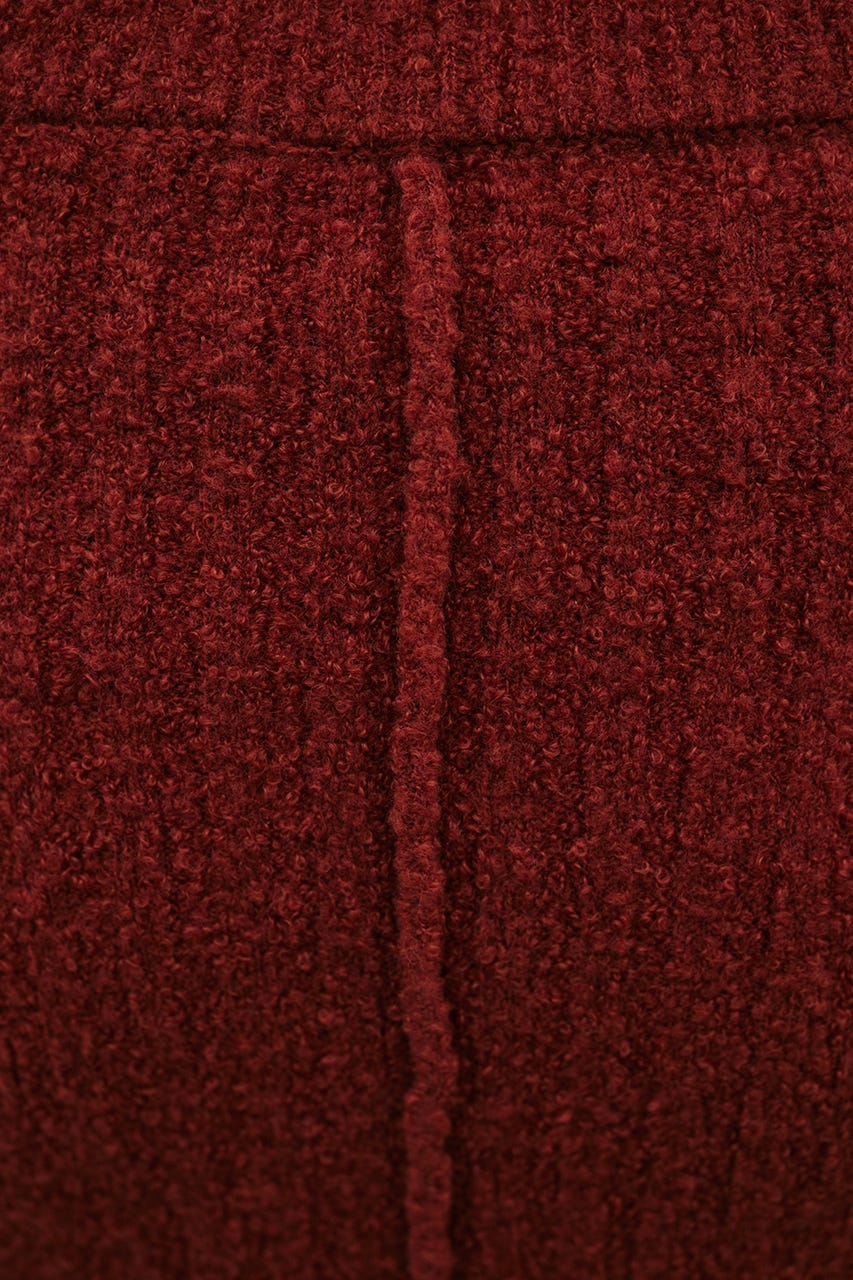 サイドオープンニットスカート RED FREE
