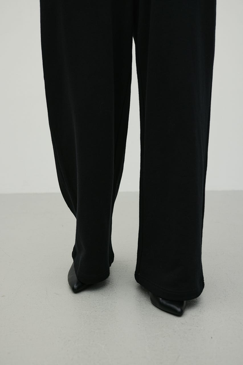 ダブルウエストスウェットパンツ BLK M