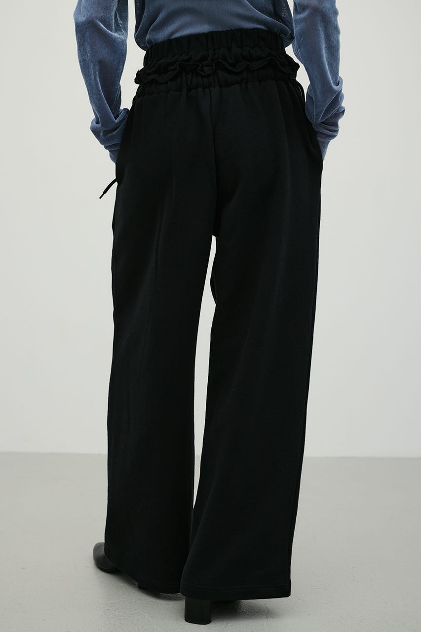 ダブルウエストスウェットパンツ BLK M