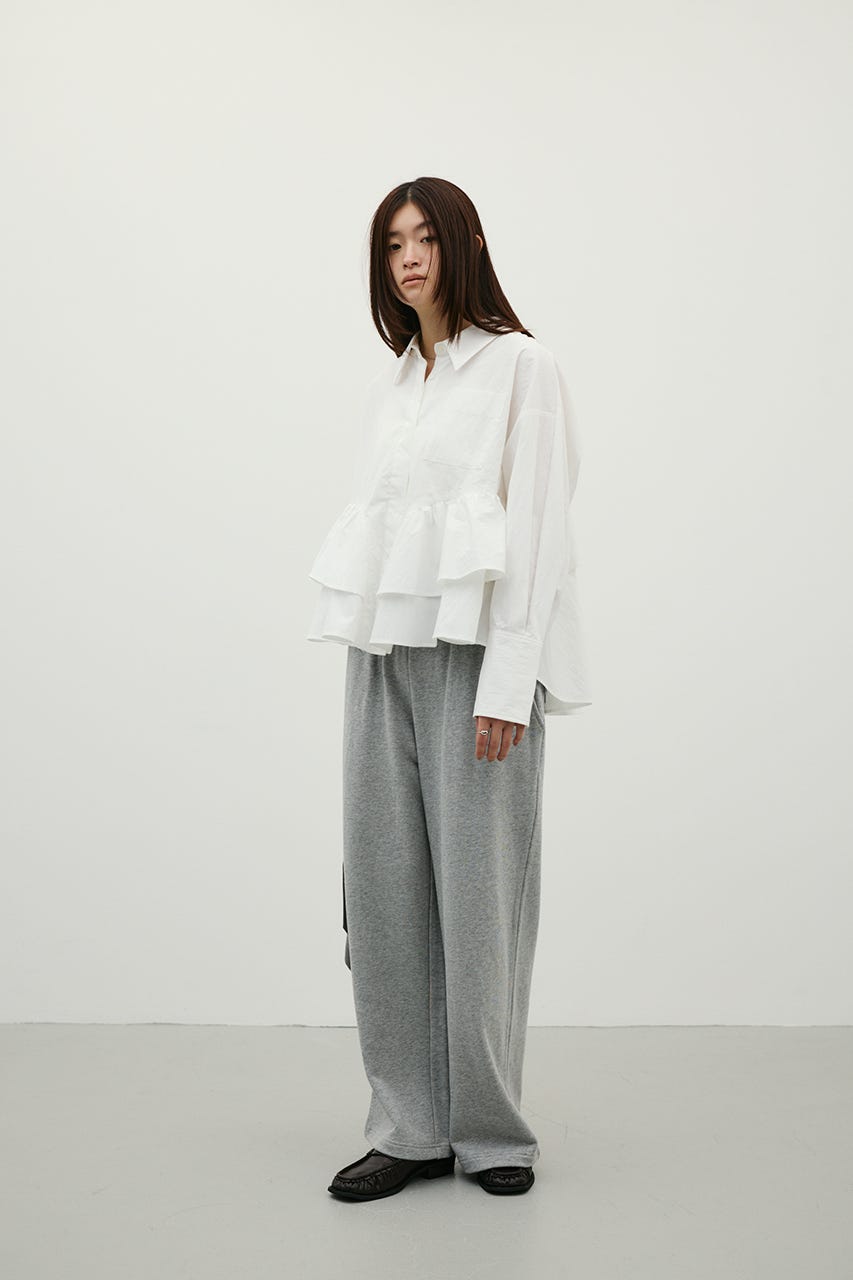 ダブルウエストスウェットパンツ T.GRY M