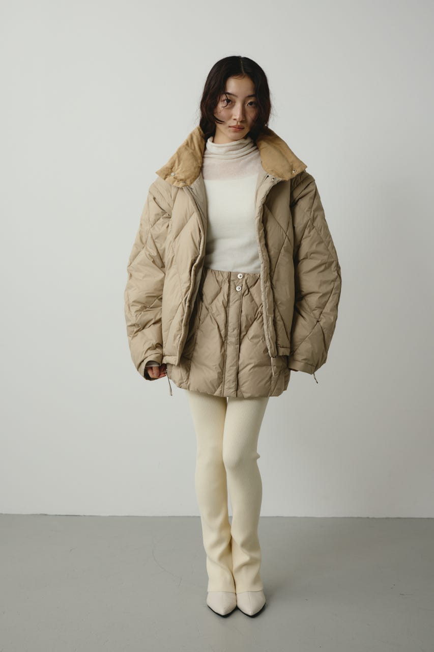 【別注】TAIONダウンミニスカート BEG M