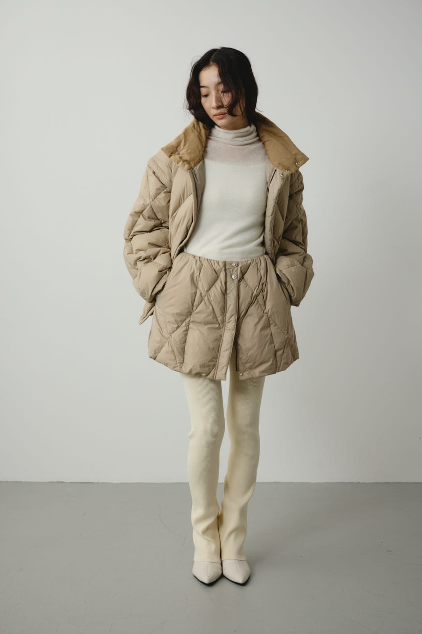 【別注】TAIONダウンミニスカート BEG M