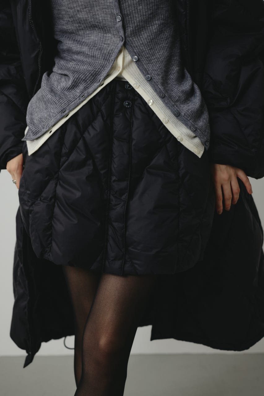 【別注】TAIONダウンミニスカート BLK S