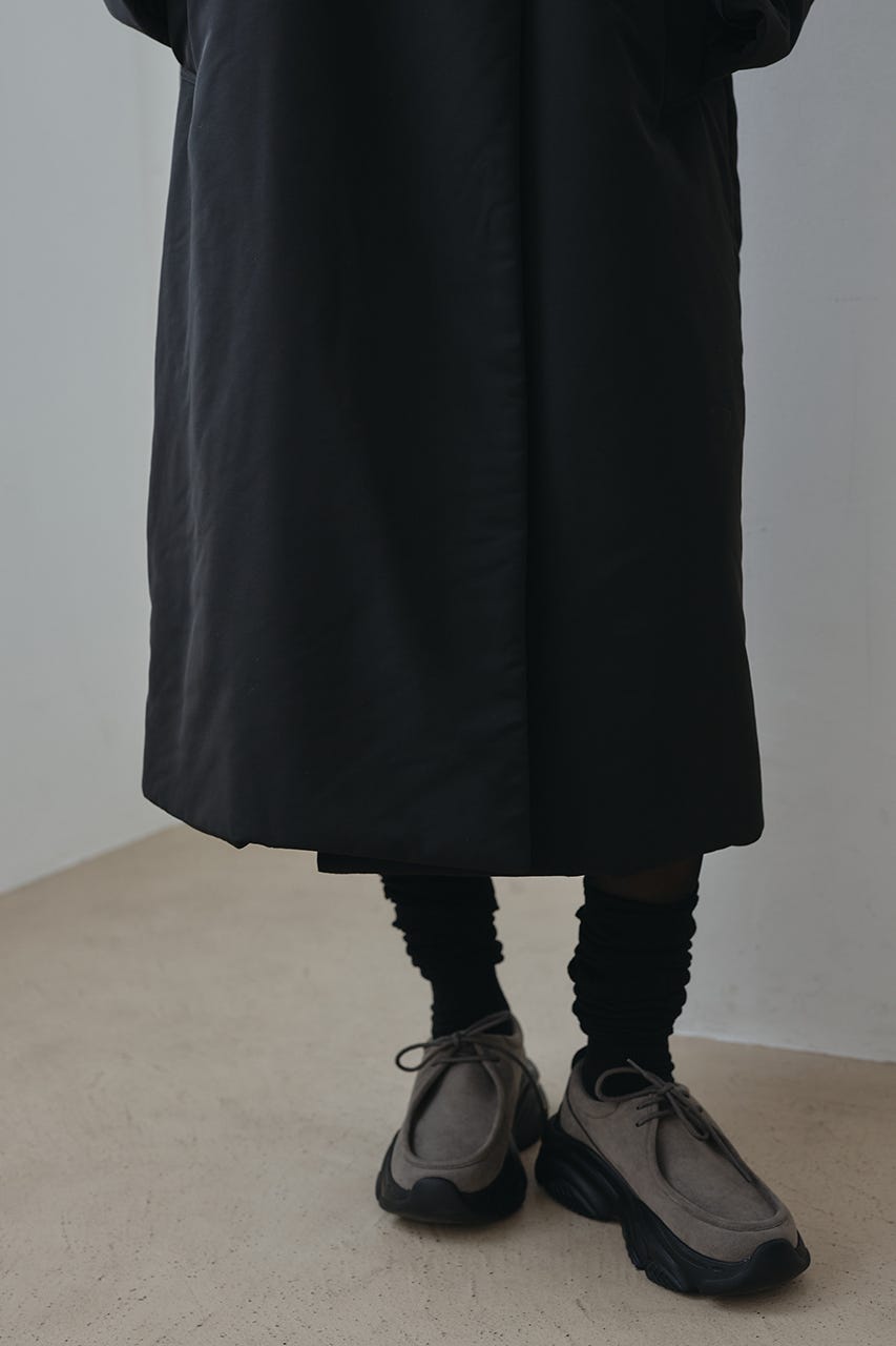 パッファーロングコート BLK FREE