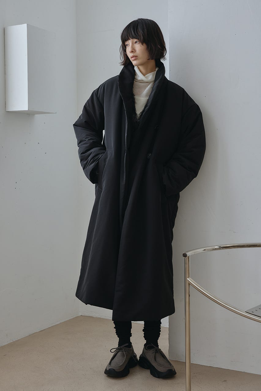 パッファーロングコート BLK FREE