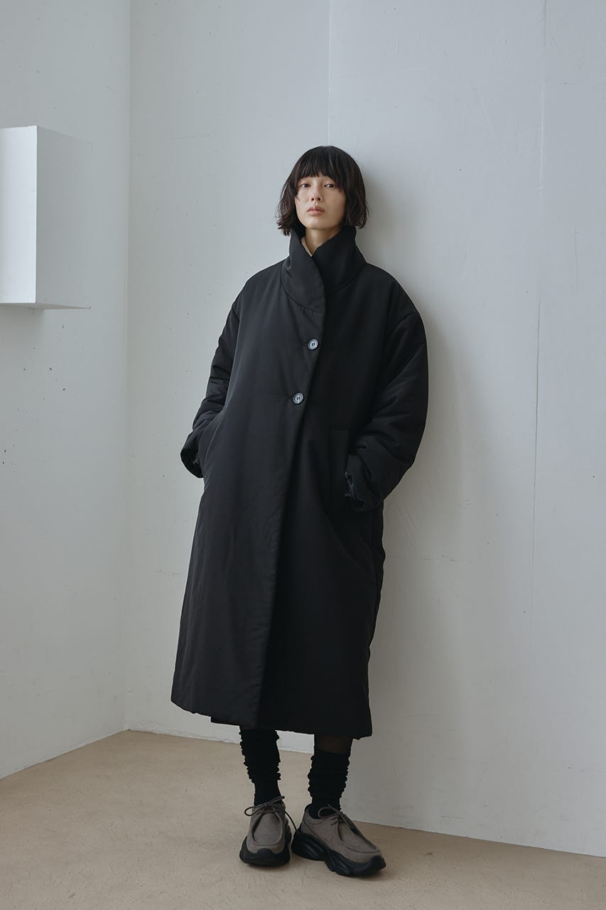 パッファーロングコート BLK FREE