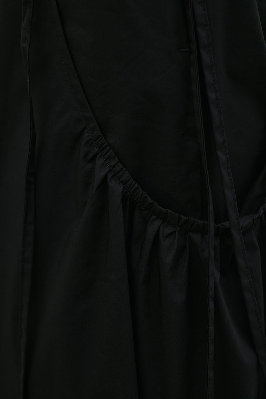 サイドポケットギャザースカート BLK M