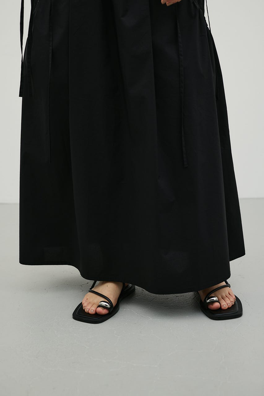 サイドポケットギャザースカート BLK M