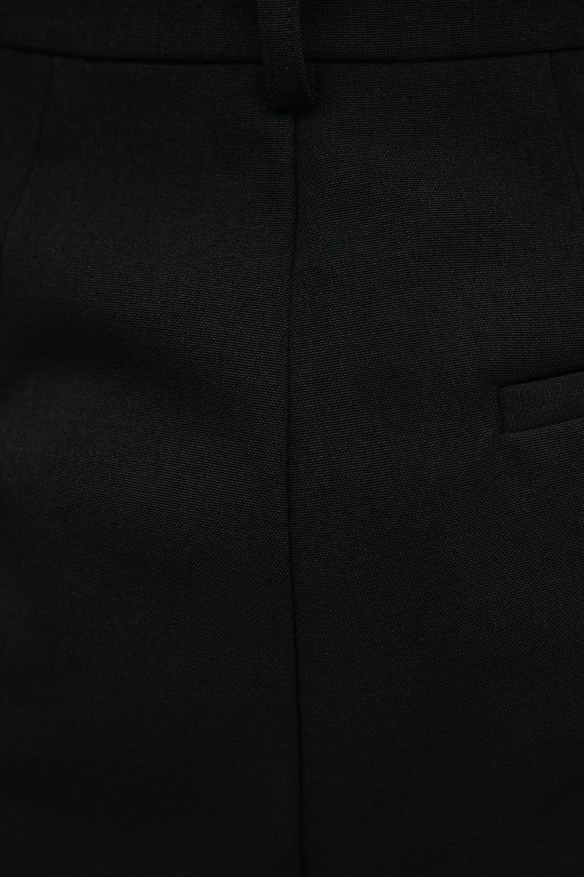 ベーシックツータックパンツ BLK S