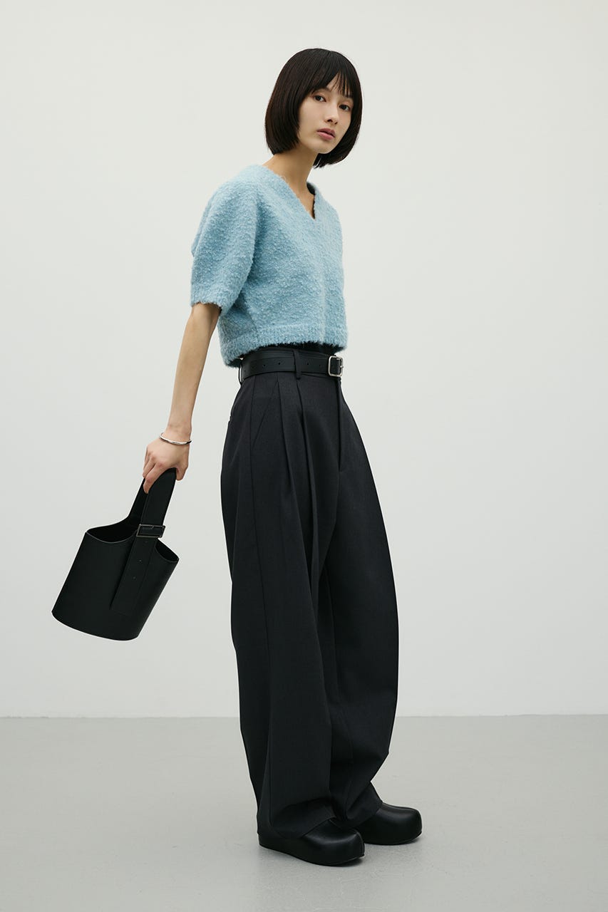 ベーシックツータックパンツ GRY M