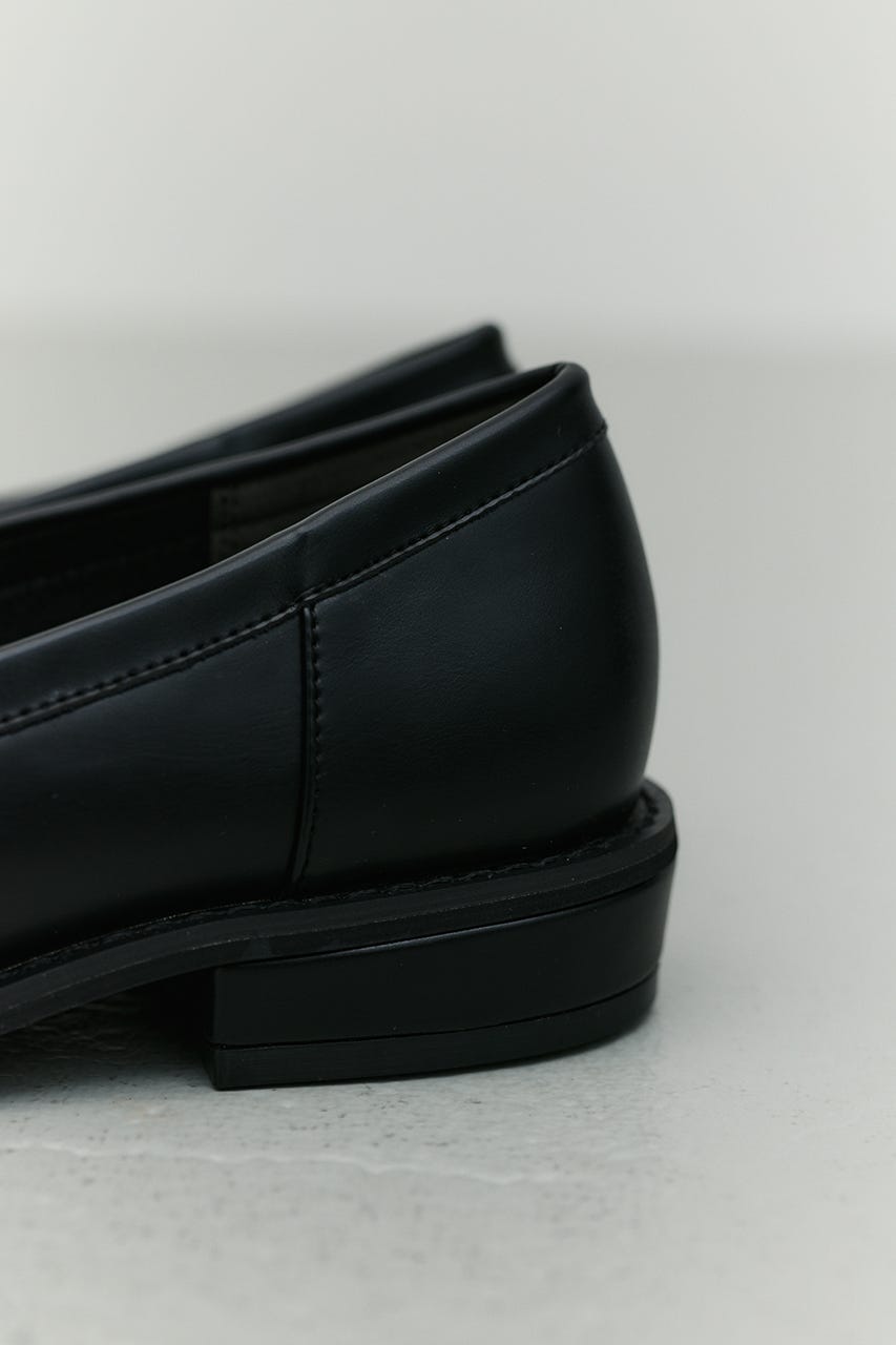 スクエアギャザーローファー BLK LL