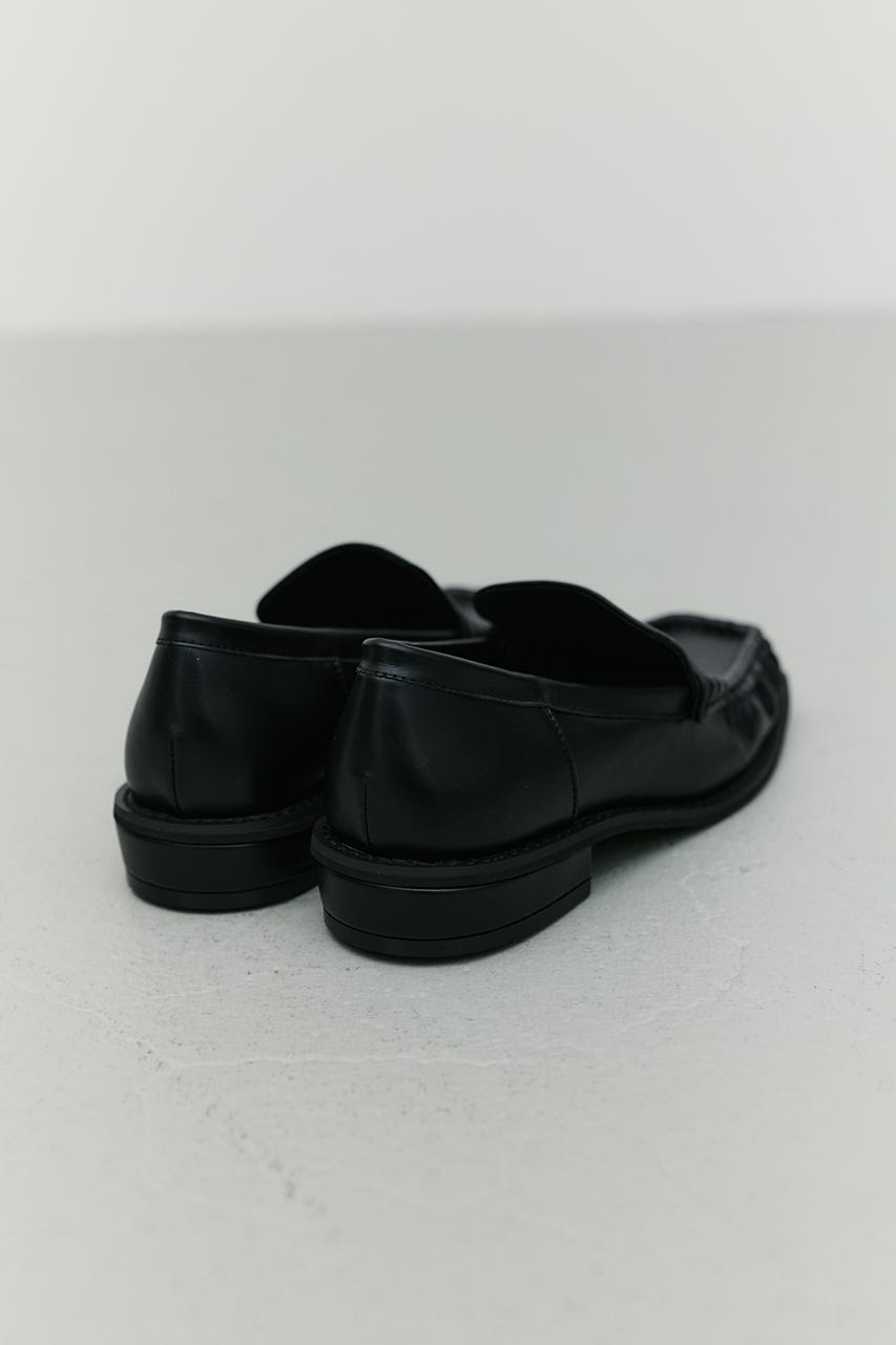 スクエアギャザーローファー BLK LL
