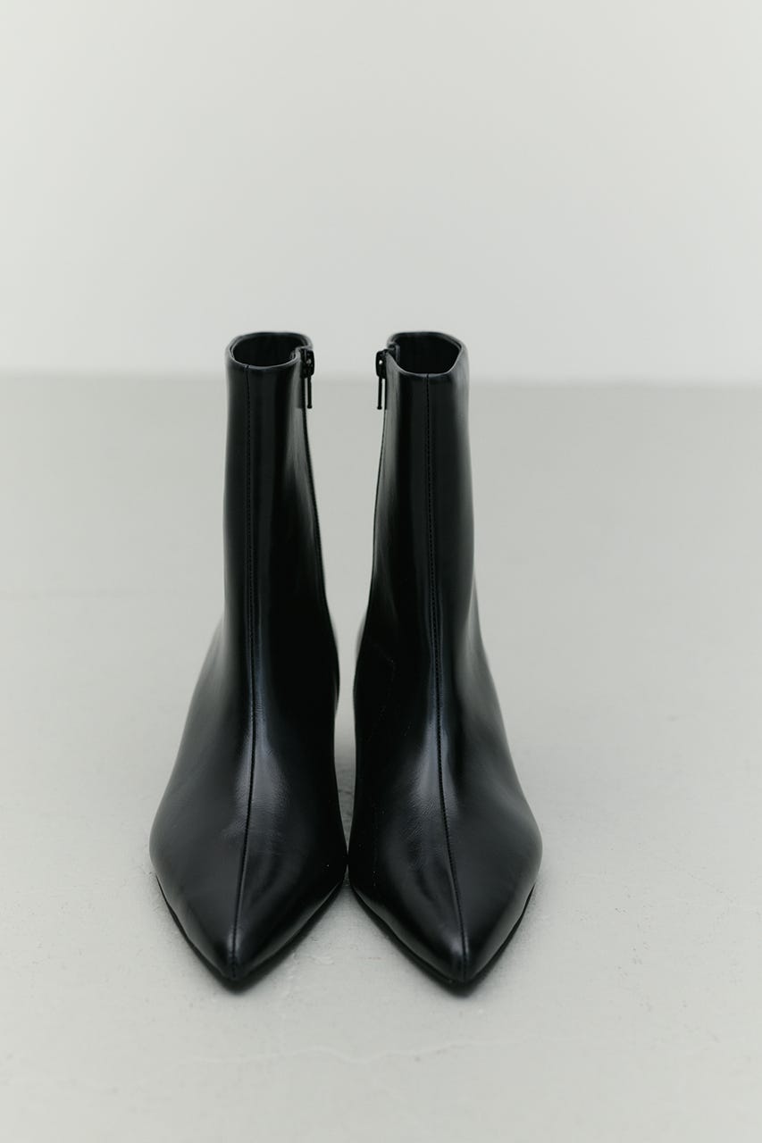インヒールグロスミドルブーツ BLK M