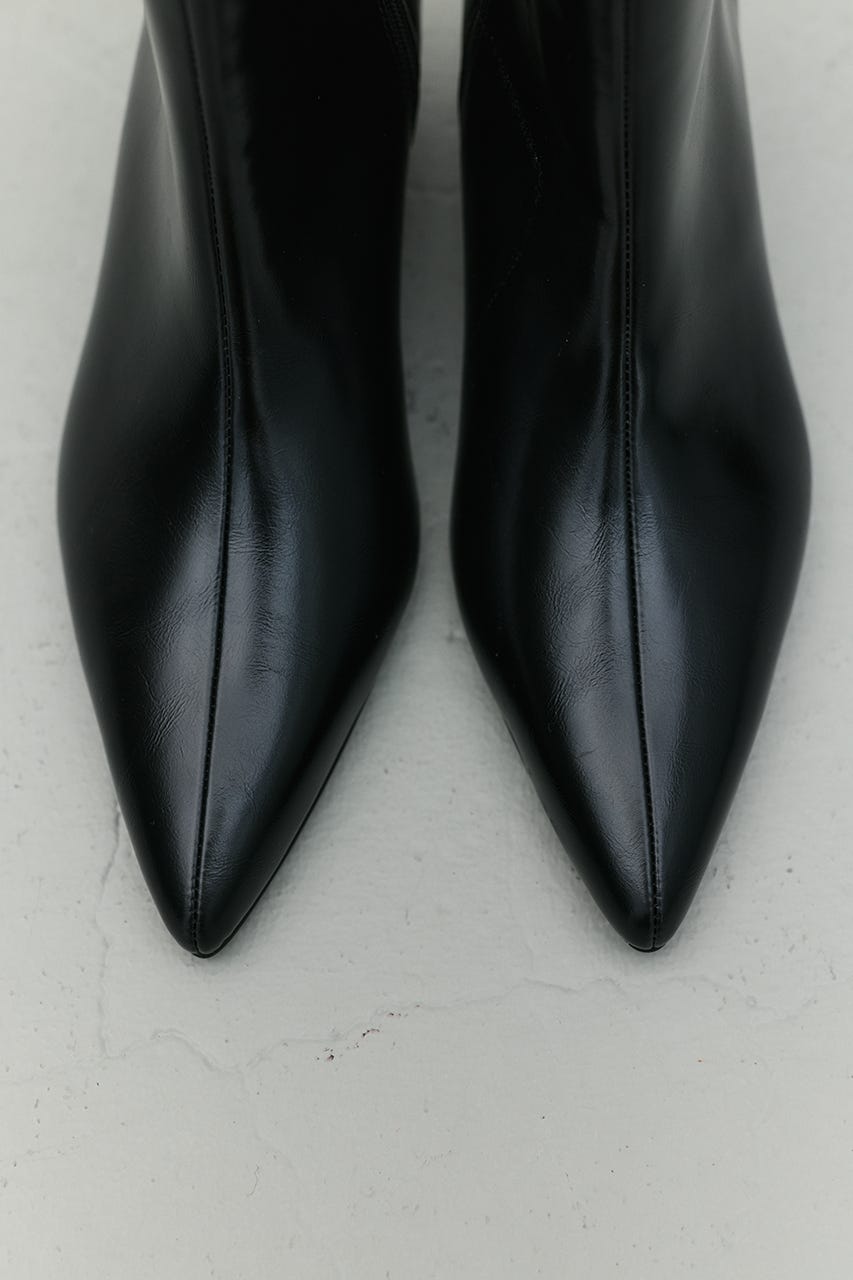 インヒールグロスミドルブーツ BLK M