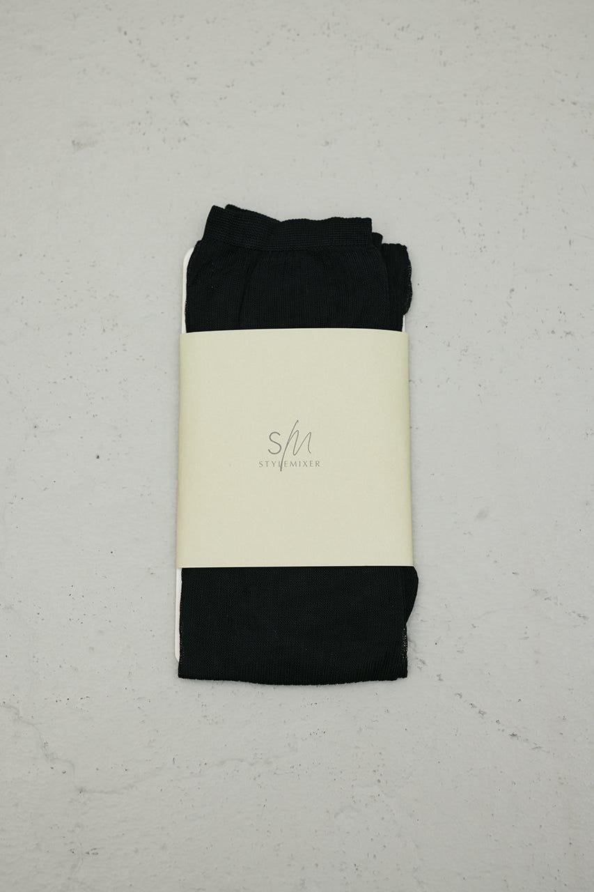 シアーロングソックス BLK FREE