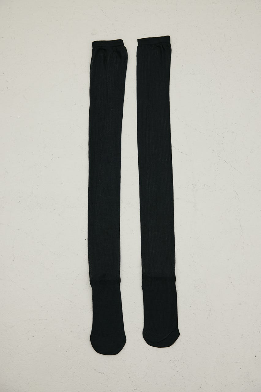 シアーロングソックス BLK FREE