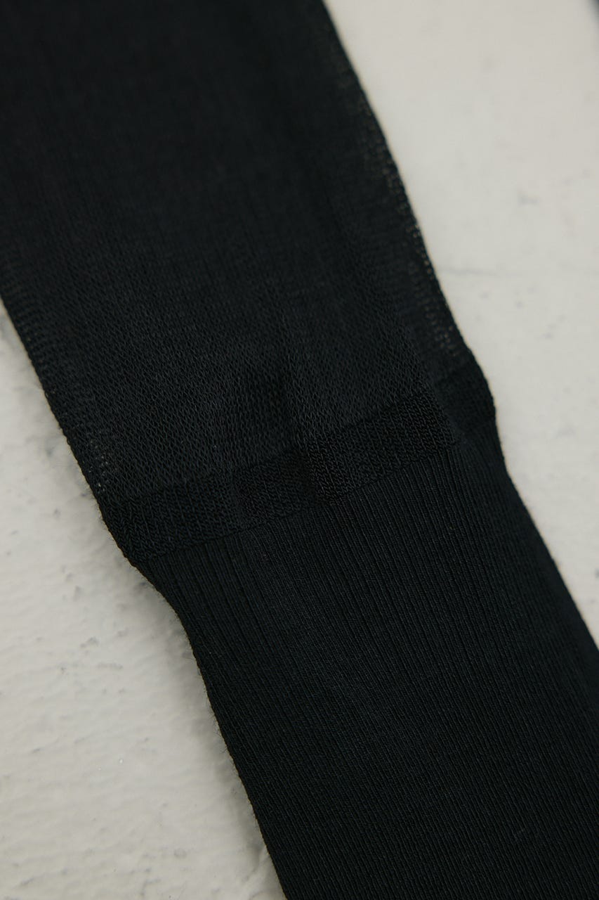 シアーロングソックス BLK FREE