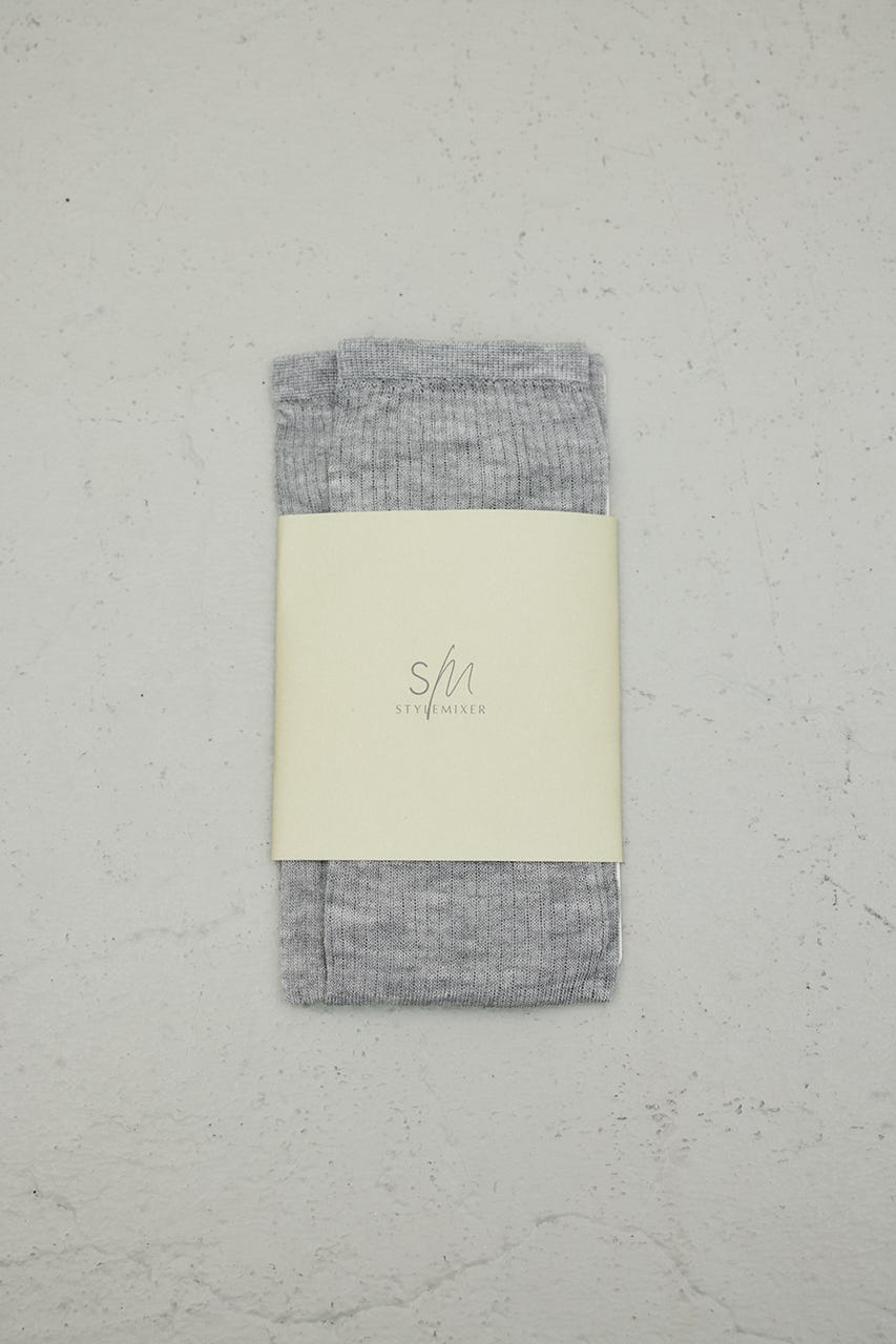 シアーロングソックス L/GRY FREE