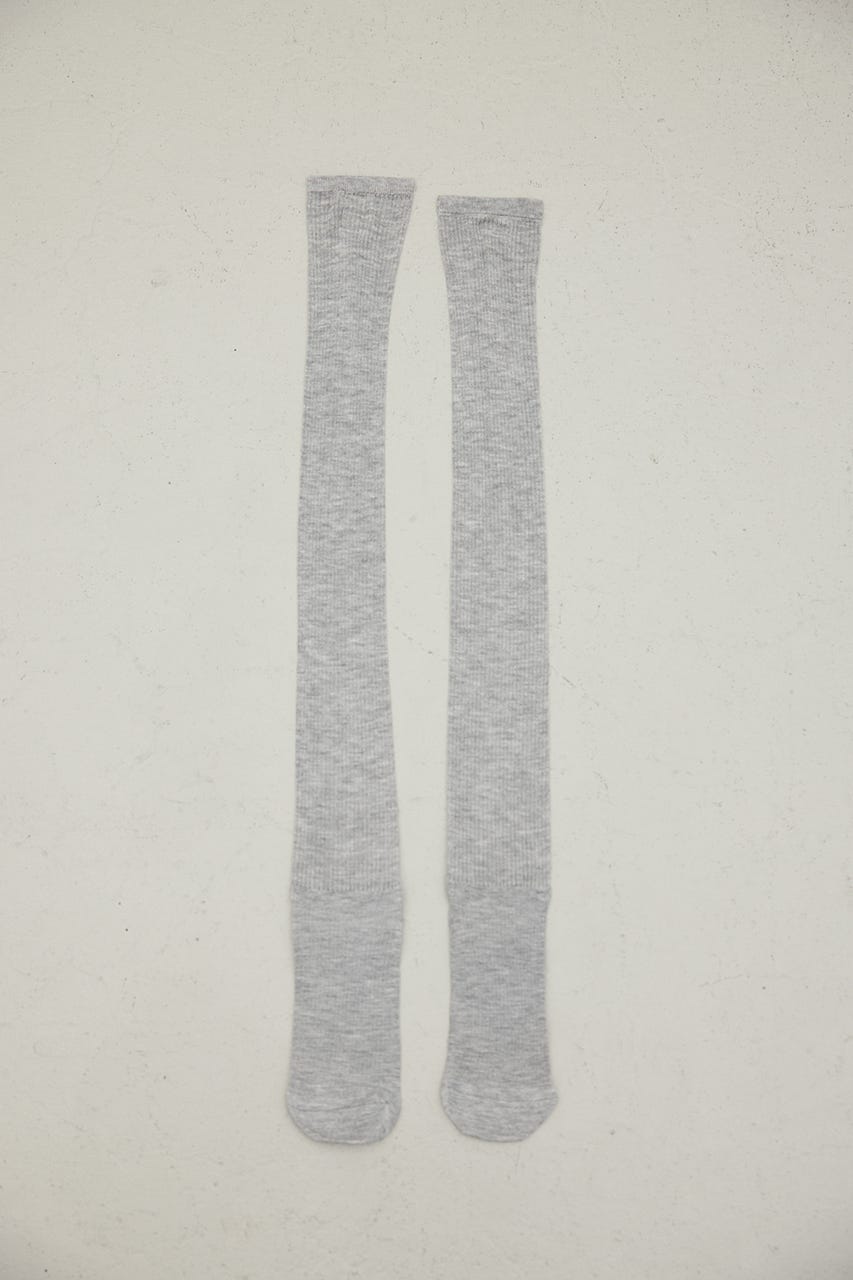 シアーロングソックス L/GRY FREE