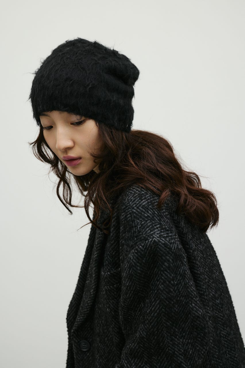 シャギーニットビーニー BLK FREE