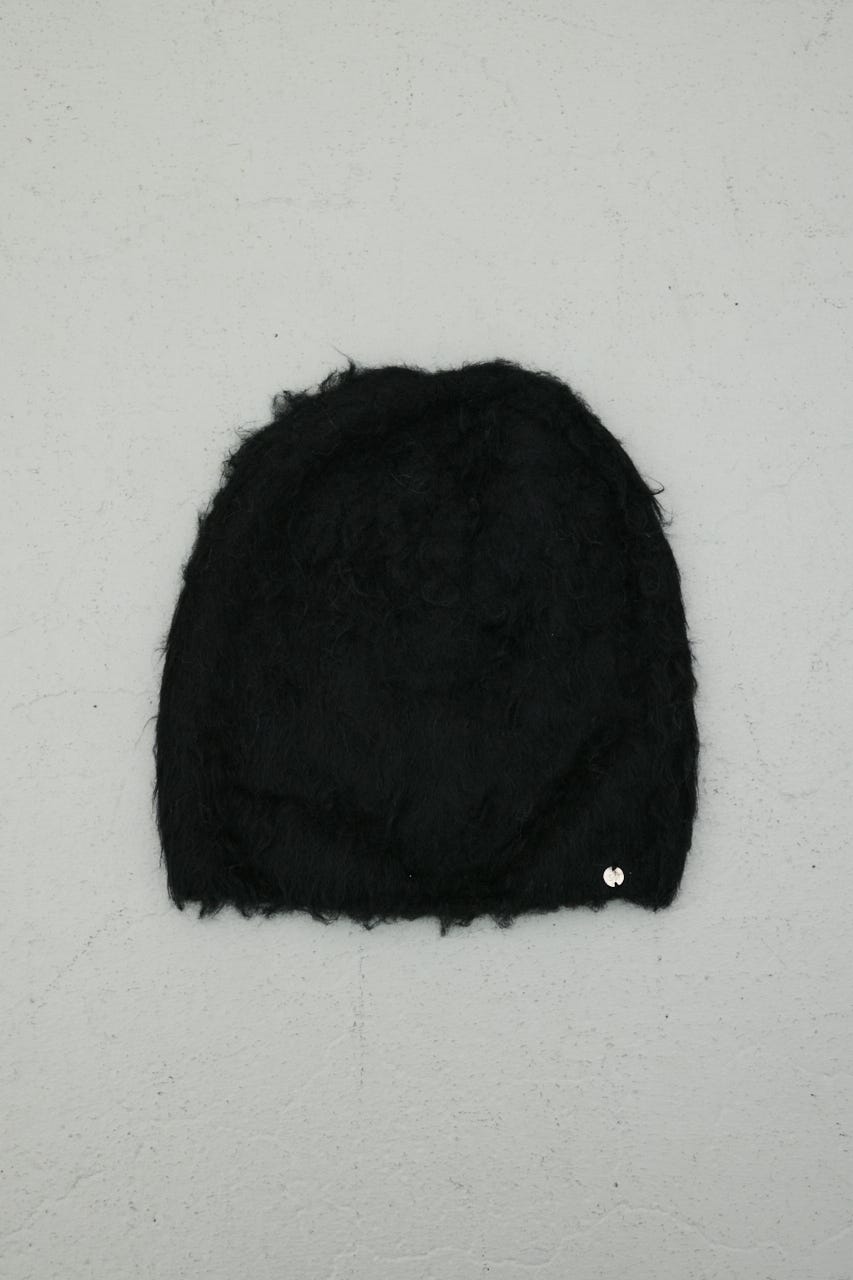 シャギーニットビーニー BLK FREE