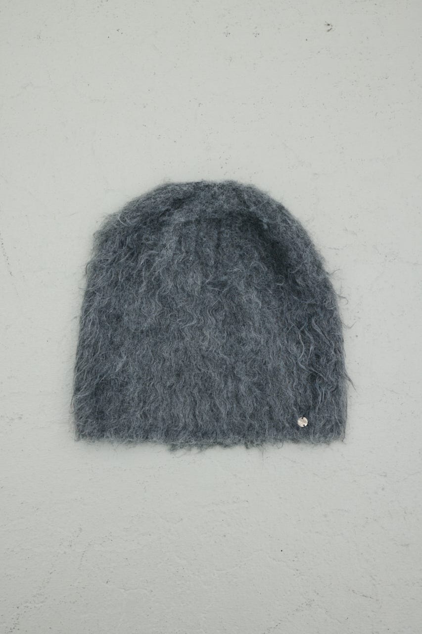 シャギーニットビーニー GRY FREE
