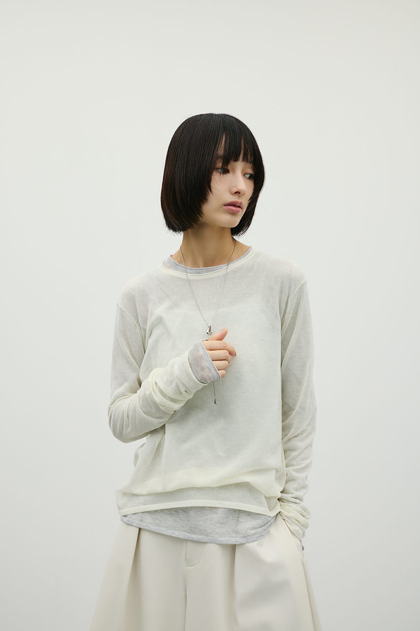 シアースキンニットトップ IVOY FREE
