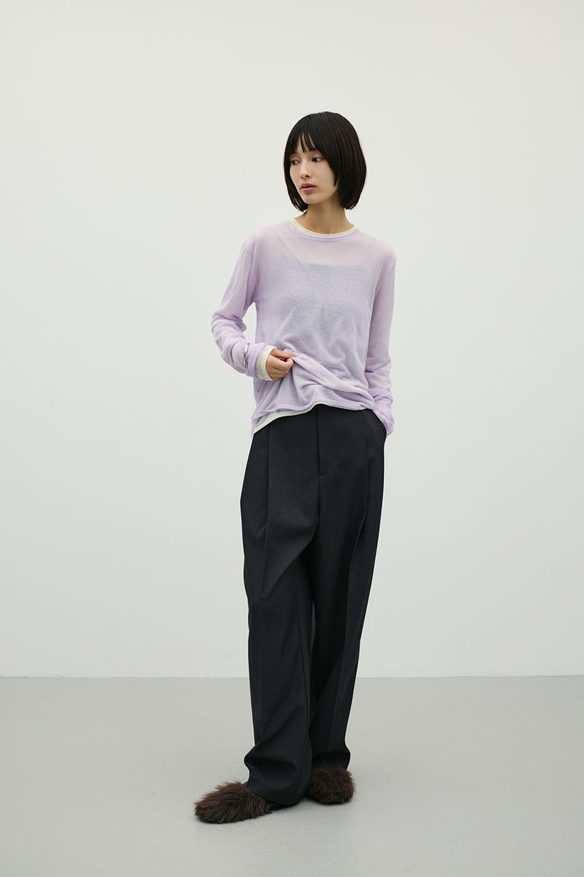 シアースキンニットトップ PUR FREE