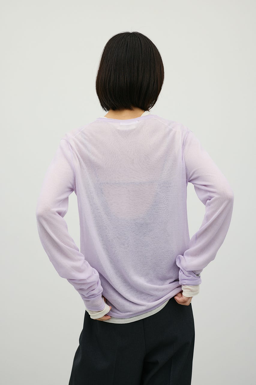 シアースキンニットトップ PUR FREE