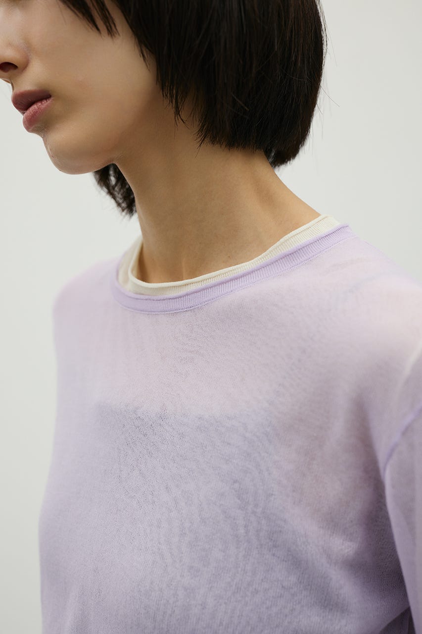 シアースキンニットトップ PUR FREE