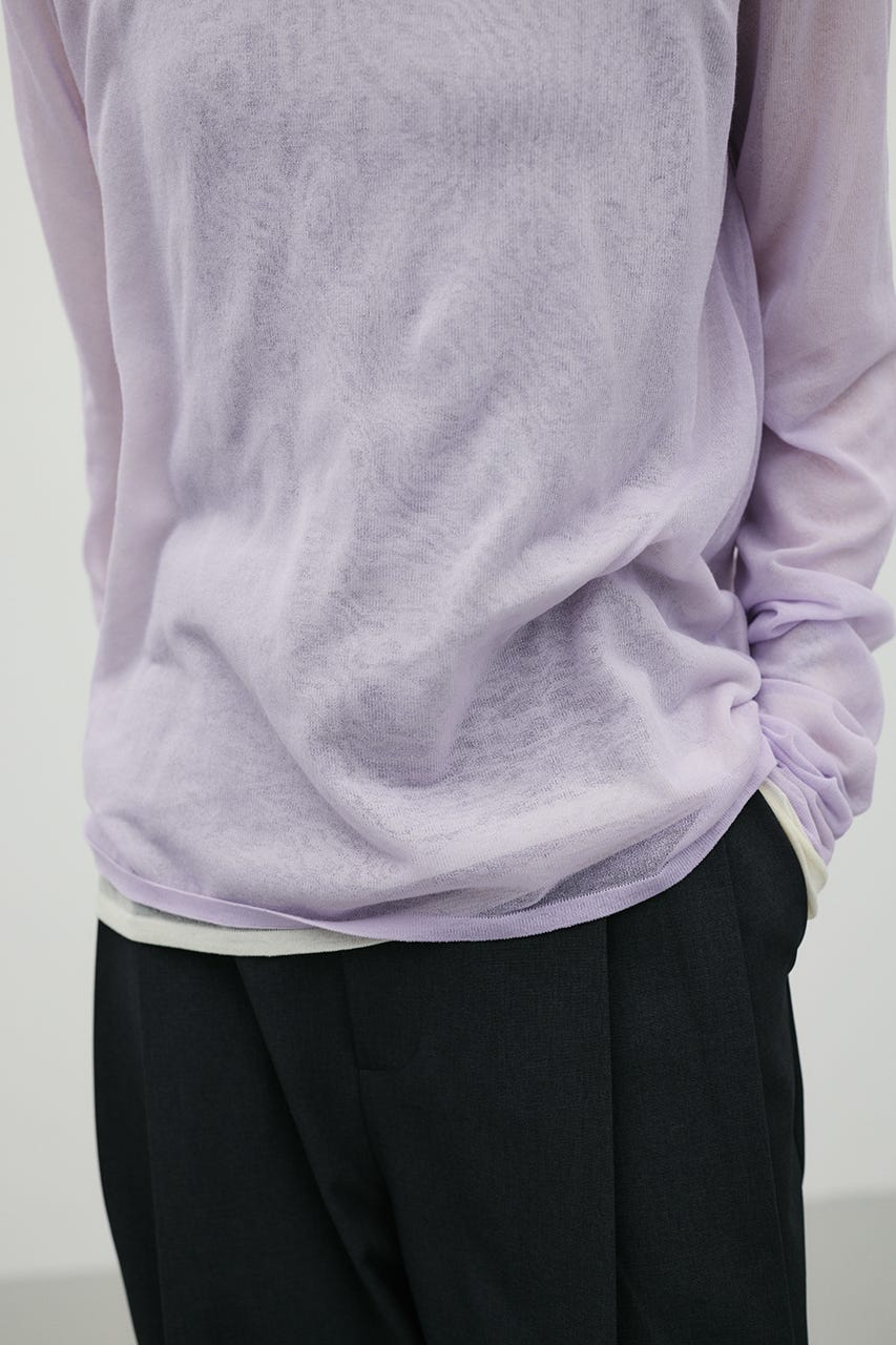 シアースキンニットトップ PUR FREE