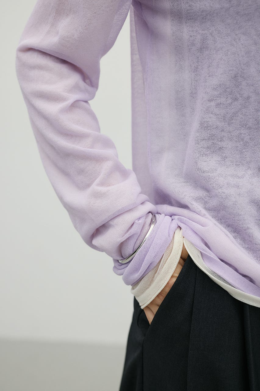 シアースキンニットトップ PUR FREE