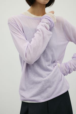 シアースキンニットトップ