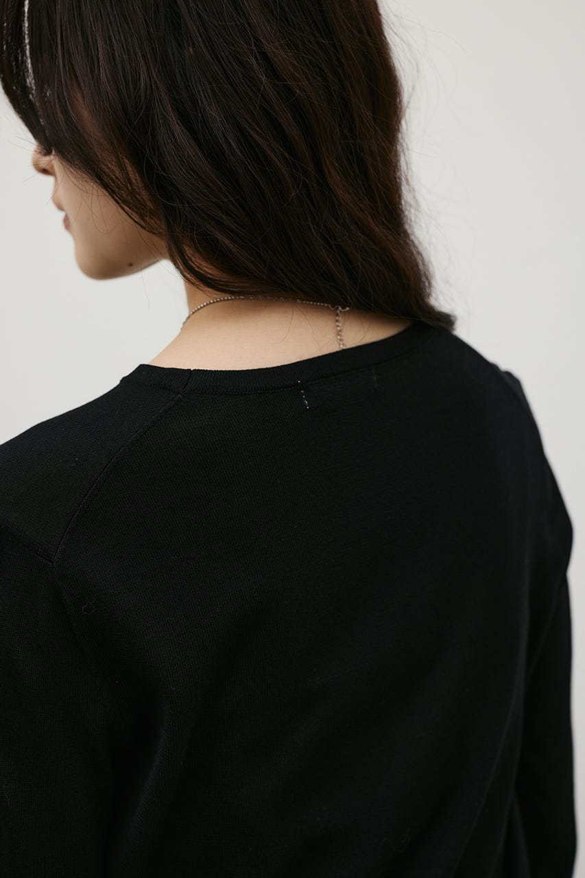 マシンウォッシャブルスリットニット BLK FREE