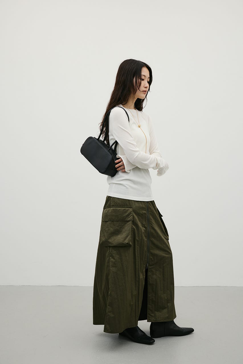 マシンウォッシャブルスリットニット WHT FREE