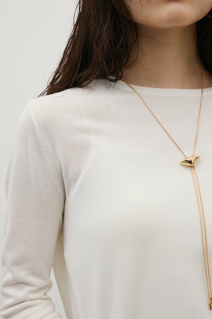 マシンウォッシャブルスリットニット WHT FREE