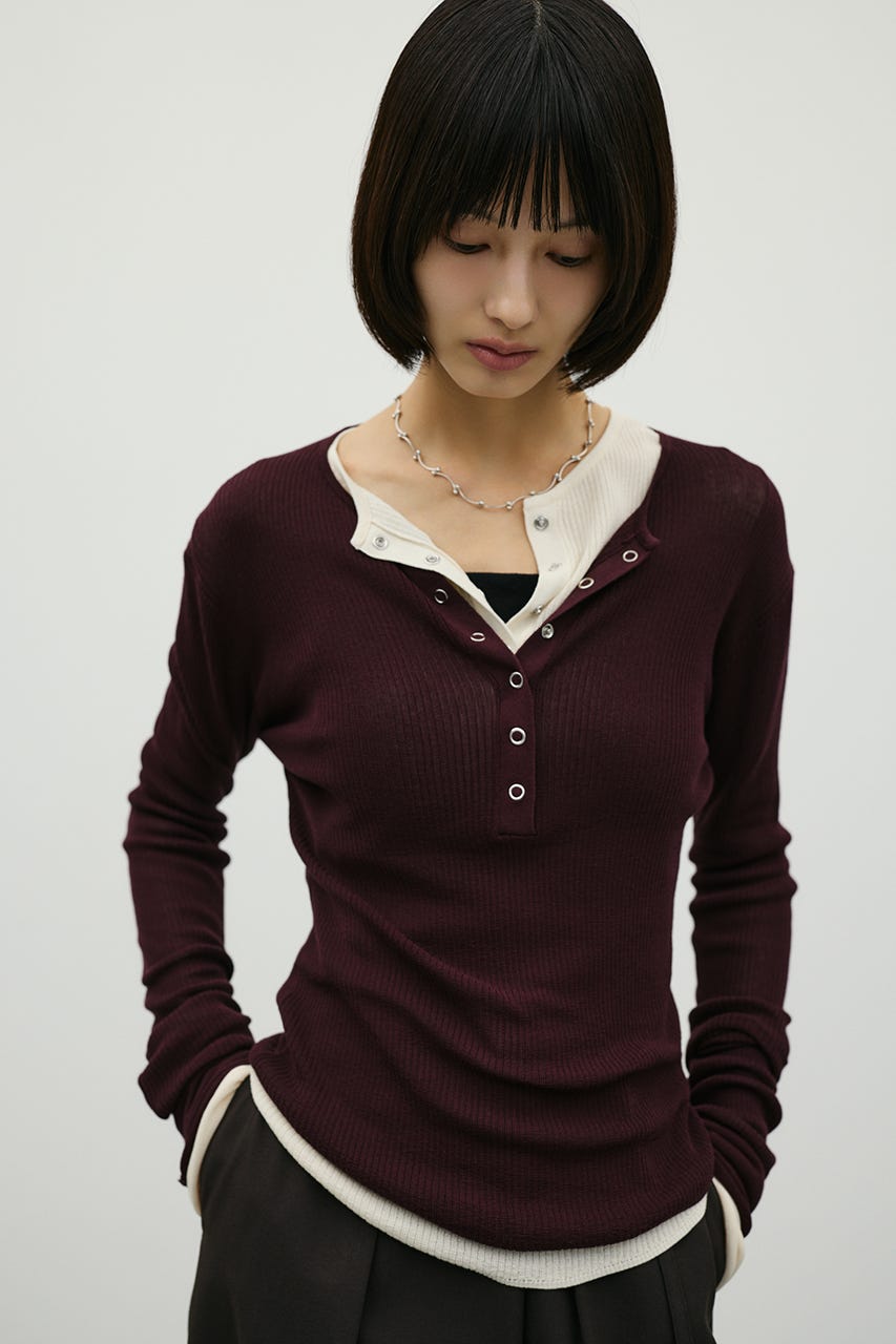 STYLEMIXER | ヘンリーネックシアーニット (ニット ) |SHEL'TTER WEBSTORE