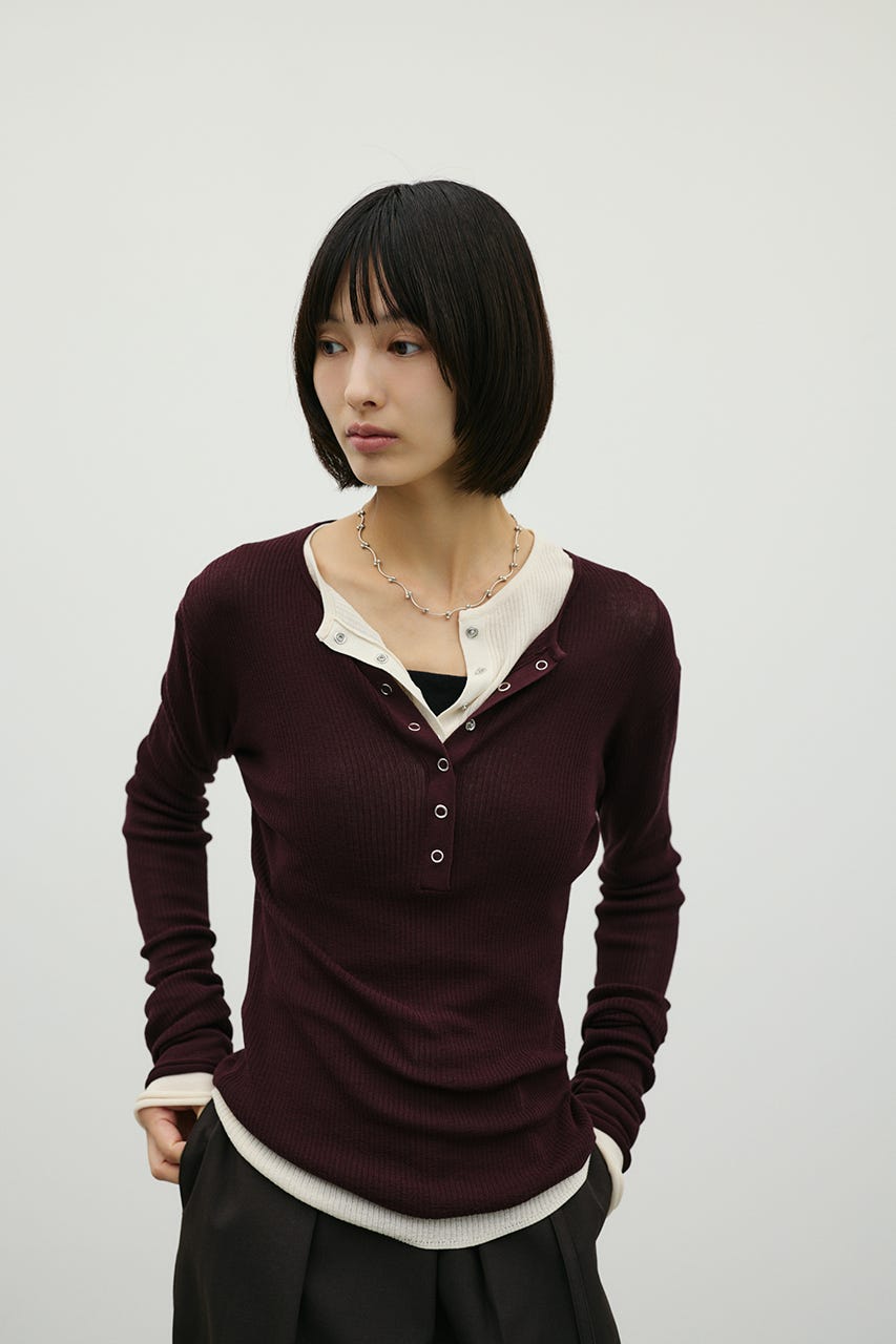 STYLEMIXER | ヘンリーネックシアーニット (ニット ) |SHEL'TTER WEBSTORE