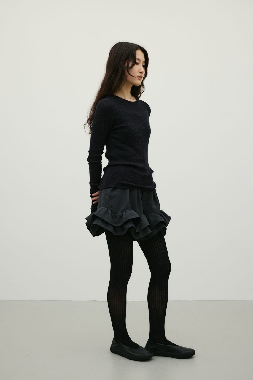 ロングスリーブソフトニット BLK FREE