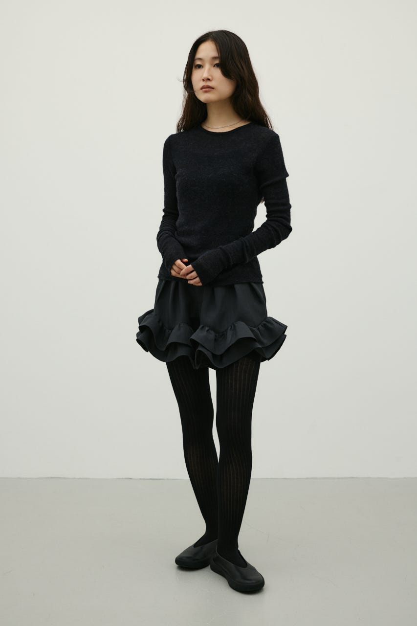 ロングスリーブソフトニット BLK FREE
