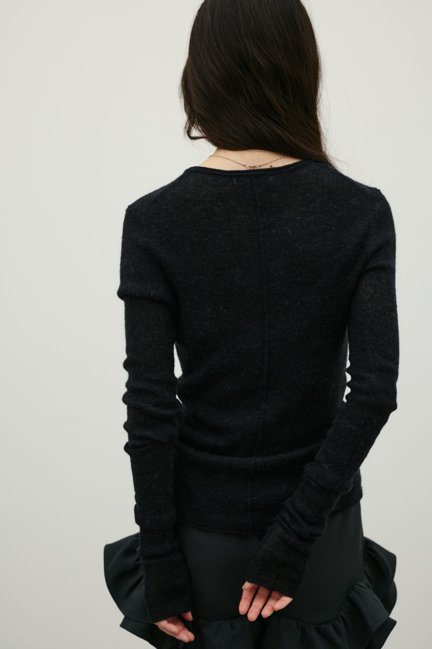 ロングスリーブソフトニット BLK FREE