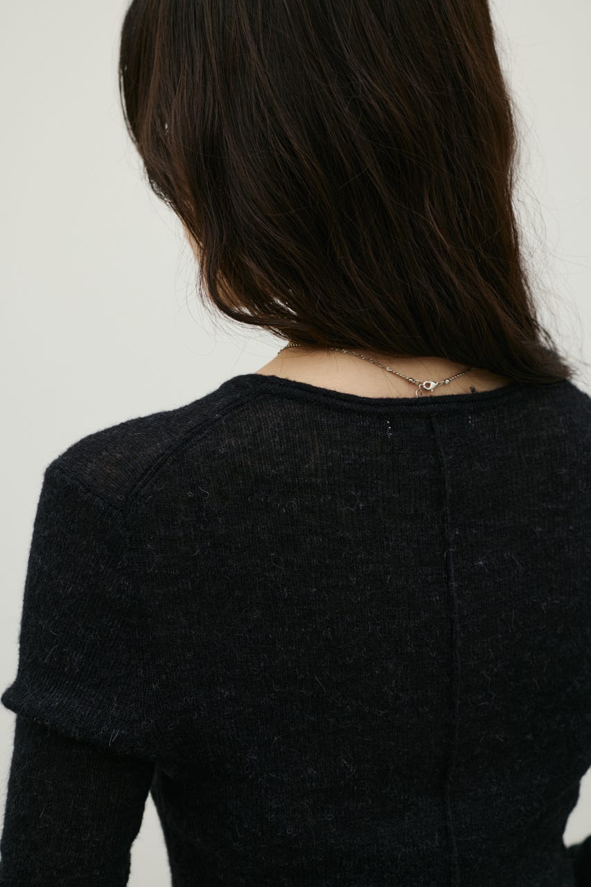ロングスリーブソフトニット BLK FREE