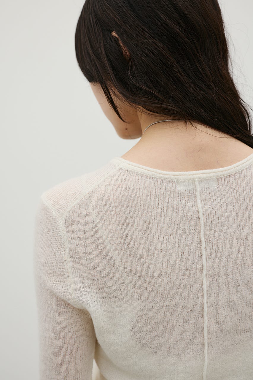 ロングスリーブソフトニット WHT FREE
