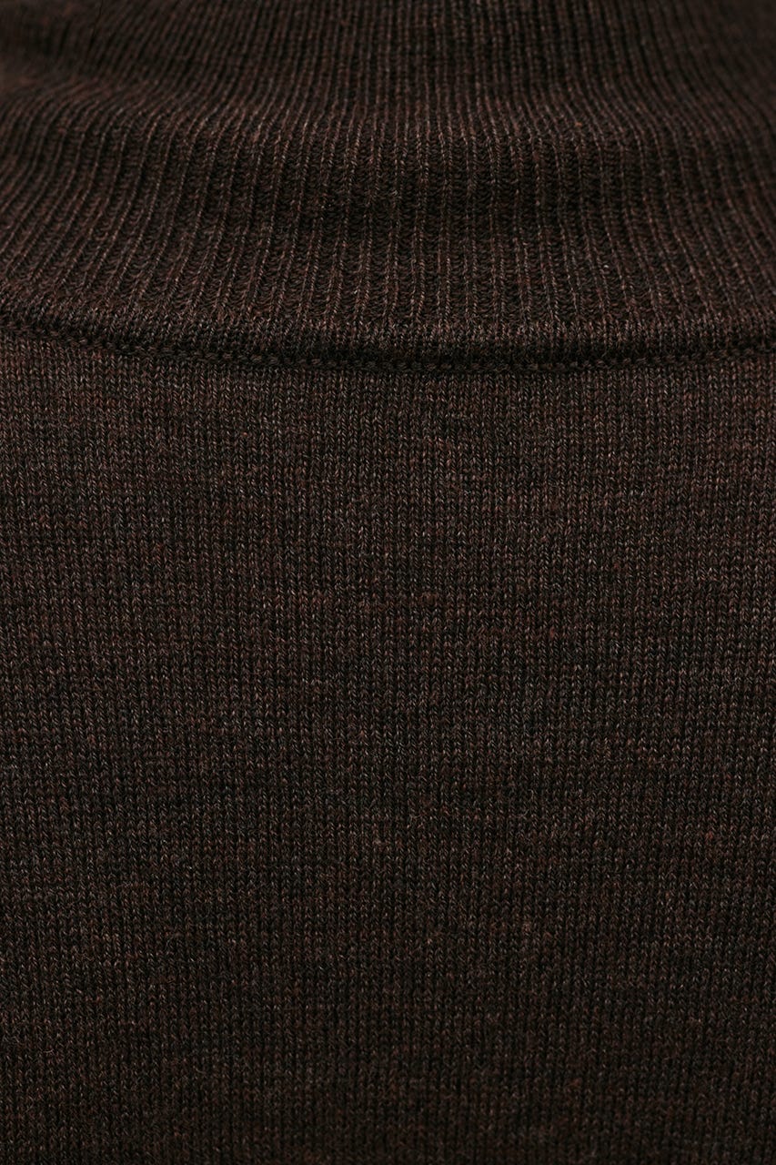 ウォッシャブル2WAYハイネックニット BRN FREE