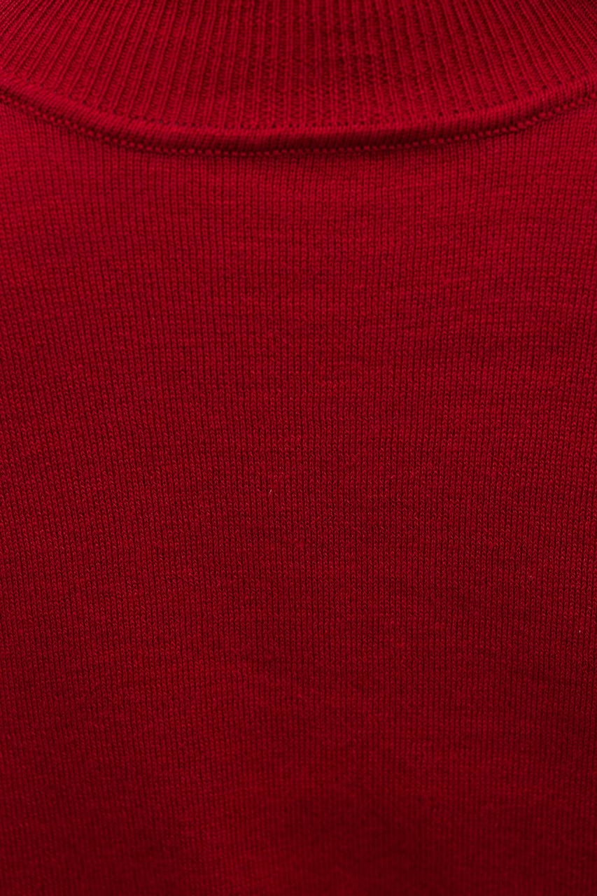 ウォッシャブル2WAYハイネックニット RED FREE