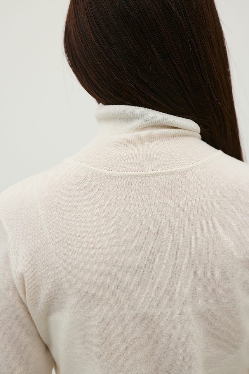 ウォッシャブル2WAYハイネックニット WHT FREE
