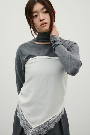 ウォッシャブル2WAYハイネックニット