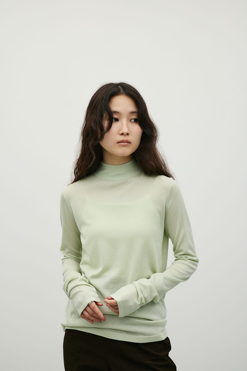 マシンウォッシャブルバックストリングニット MINT FREE