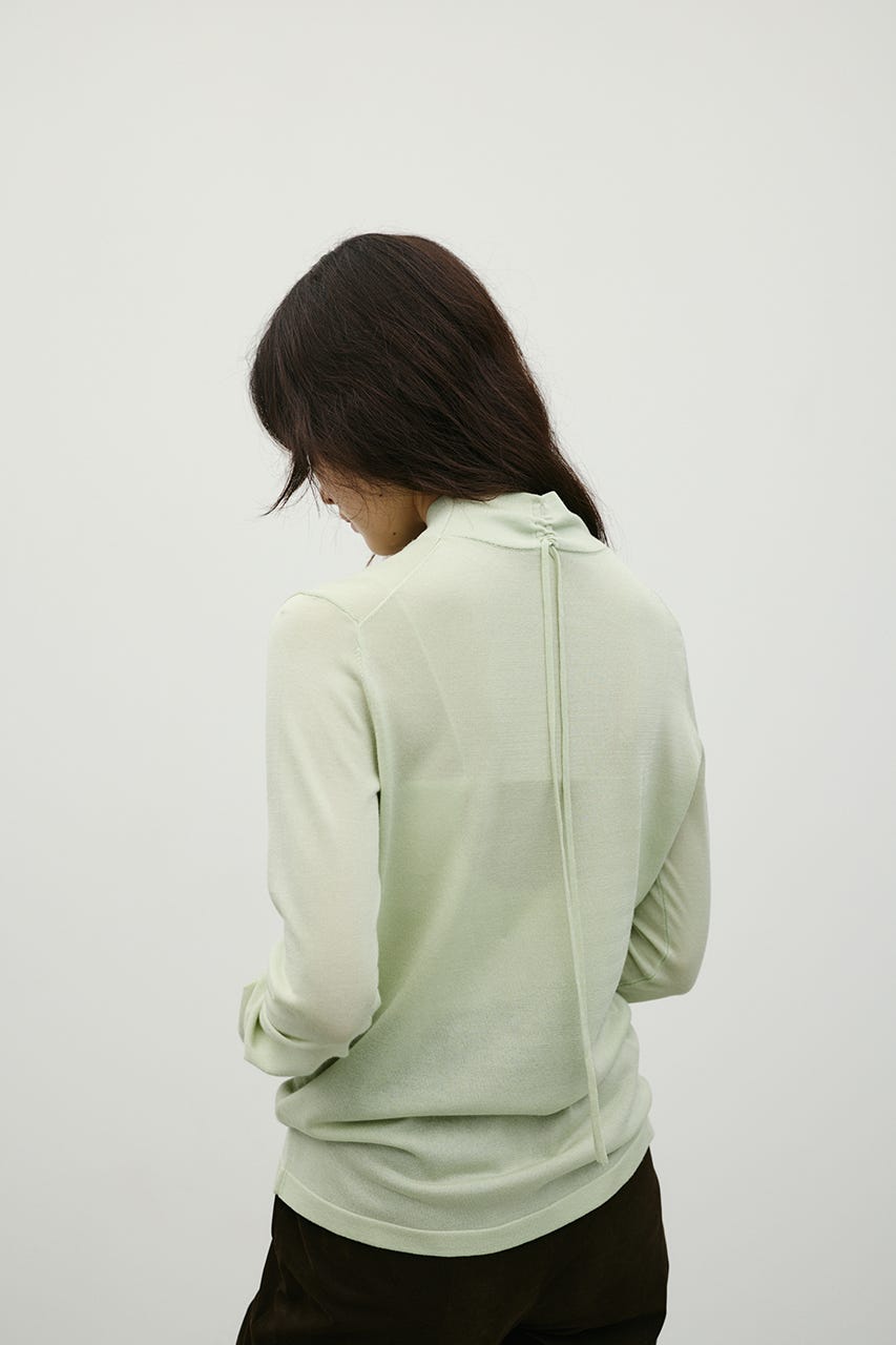 マシンウォッシャブルバックストリングニット MINT FREE